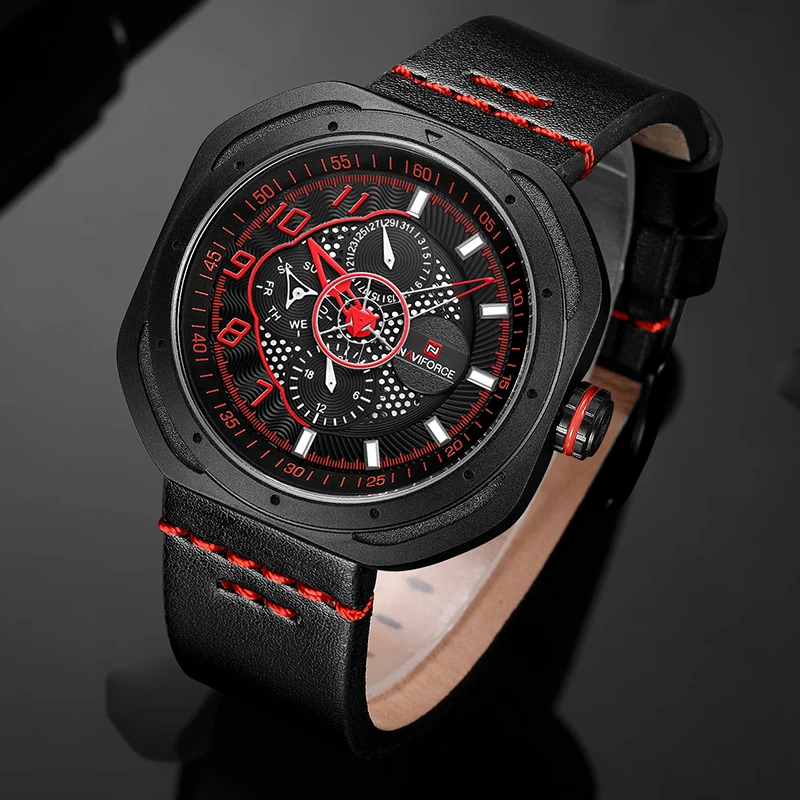Для мужчин s часы NAVIFORCE лучший бренд класса люкс для кварцевые Дата 24 часа модные