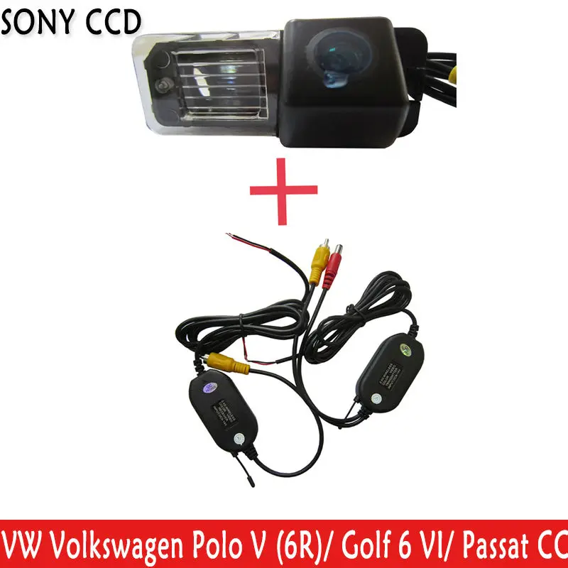 

Wrieless car accessories Rear View camera LED Night Vision HD CCD Reverse for VW Volkswagen Polo V (6R)/ Golf 6 VI/Passat CC