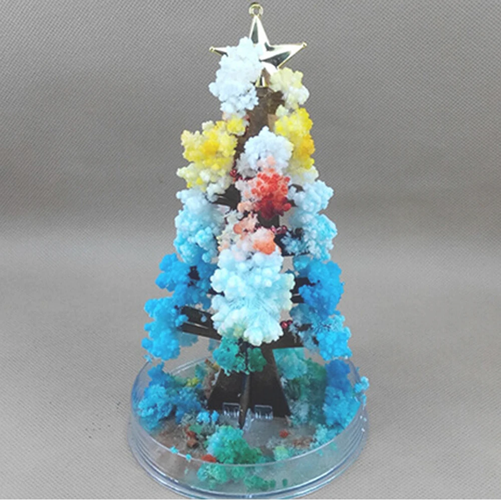 2019 170mm H Colorful Visual Mystic Crystals Paper Growing Tree Magic Christmas Trees Kids Educational Science Baby Toys Novelty