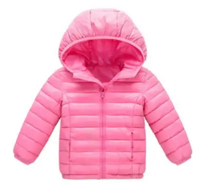 Новое весеннее Детское пальто Осенняя детская куртка Верхняя одежда для мальчиков детские пальто одежда для малышей легкая пуховая хлопковая одежда для девочек - Цвет: pink