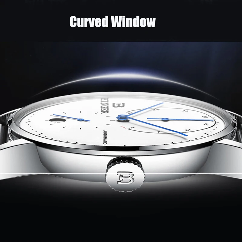 Швейцарский Бингер мужской роскошный бренд часов автоматические механические мужские s часы сапфир мужской Япония движение Мужчины t reloj hombre B-1187-1