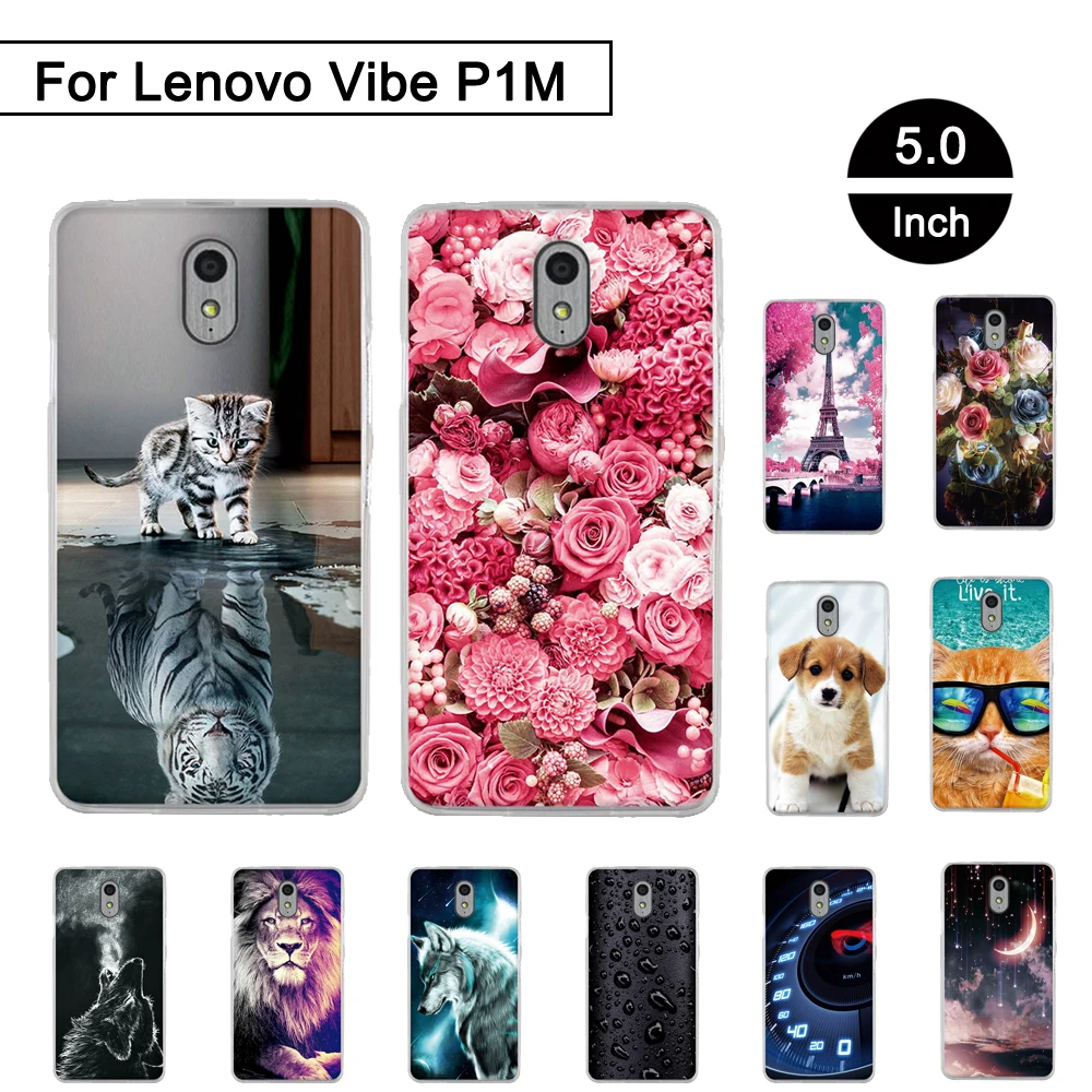 

For Lenovo Vibe P1M Case Printed Cover Soft TPU Cover For Lenovo Vibe P1m P1ma40 Phone Case Coque For Lenovo P1 m 5.0 Inches Bag