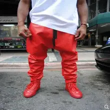 27-44 мужские новые модные повседневные кожаные штаны хип-хоп шаровары брюки из искусственной кожи hairstylis для певца, танцора DJ сценические костюмы больших размеров