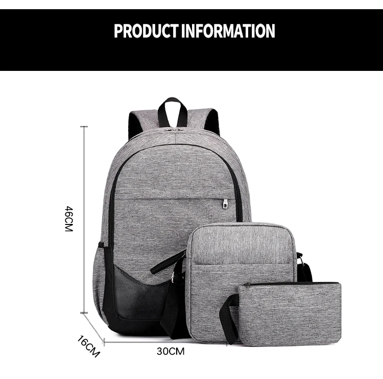 3Pcs/Lot School Backpack For Teenager Fashion School Bag Shoulders Bags Large Capacity Durable Oxford SchoolBag Backpack Mochila