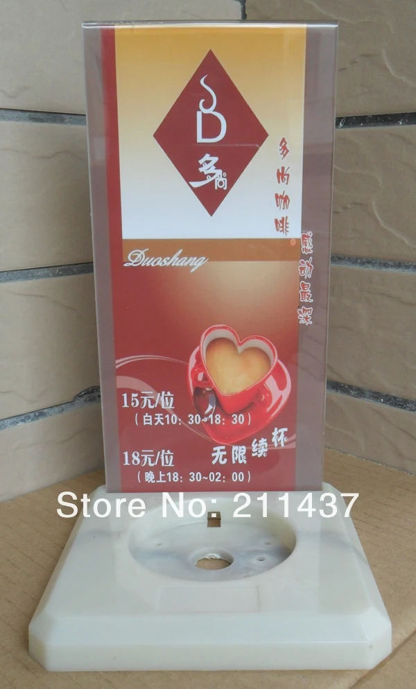 

Restaurant cafe menu holder to be installed wireless waiter call button X 10PCS