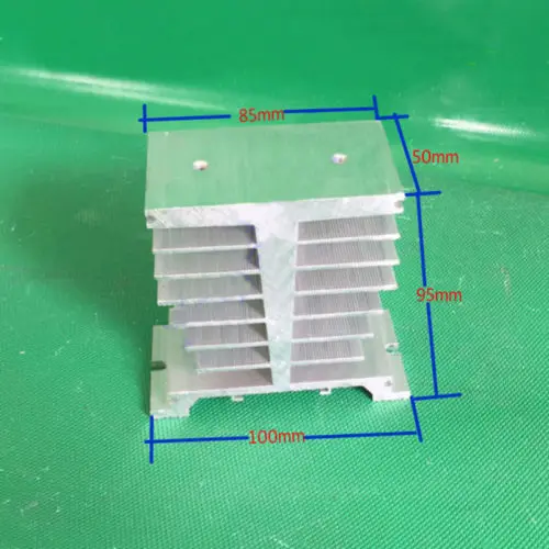 Алюминиевый радиатор 25A-60A твердотельное реле 35 мм din-рейка SSR радиатор для однофазного