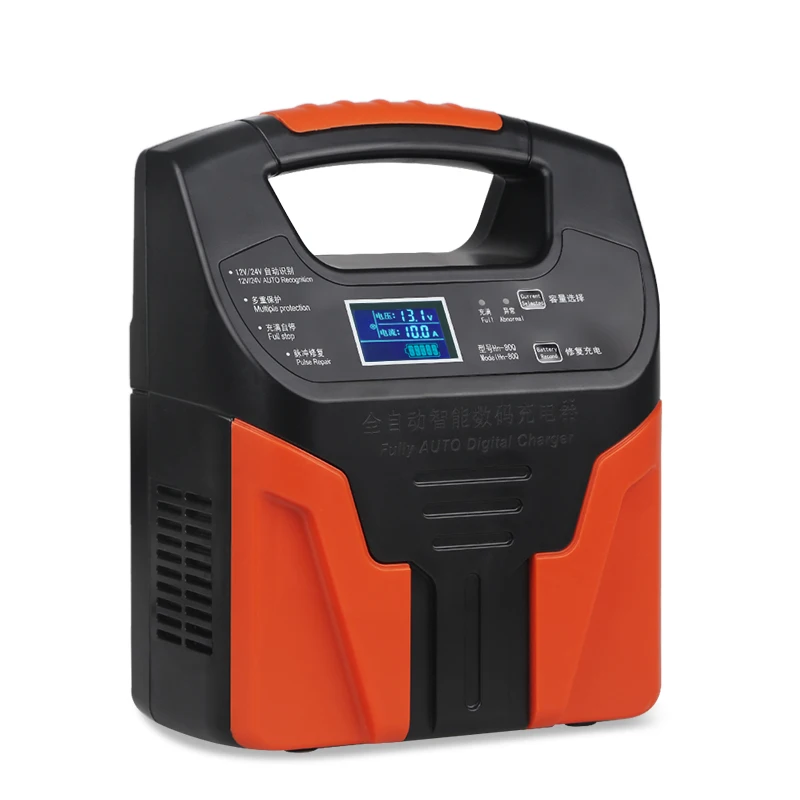 

10A 220V Car Battery Chargers Smart Fast Charging 12v 24V Full Automatic Motorcycle Car Battery Lead Acid Charger LCD Display