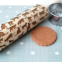 Животное Шаблон Рождество Снежинка тиснение Скалка выпечки печенье лапша печенье, фондан, пирог тесто выгравированы ролик олень