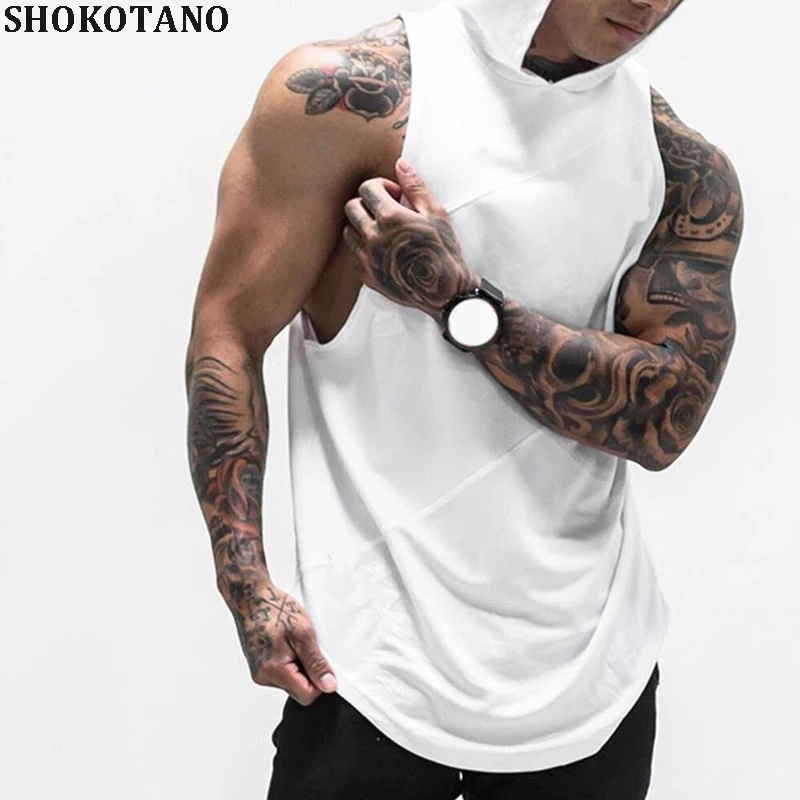SHOKOTANO Men Sleeveless Swag Hip Hop Vest Male Curve Hem Casual