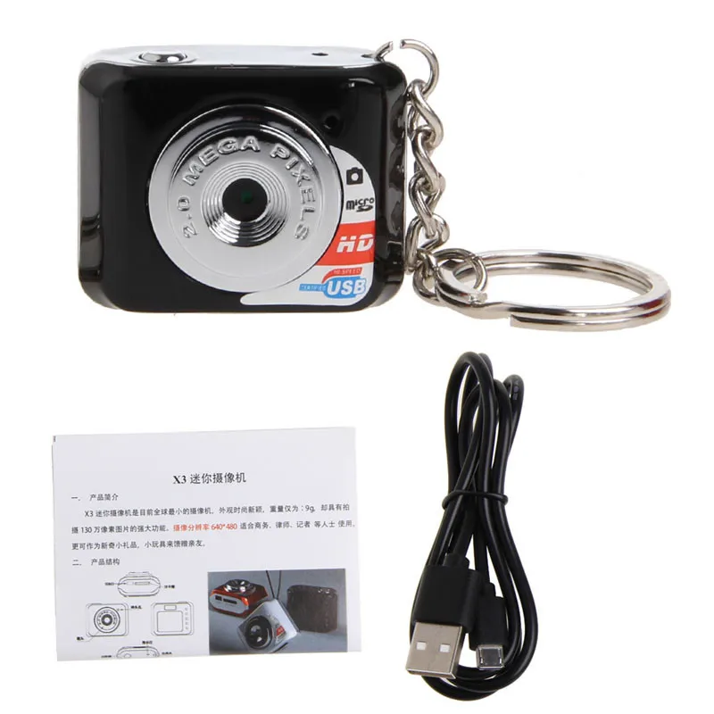 portable mini Red Black Camcorder  Camera Tiny Keychain Pocket Toy