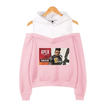 

New Apex Legends Game hero hooded off-the-shoulder sweatshirt Japanese fashion shirt cute sexy girl strapless sweatshirt