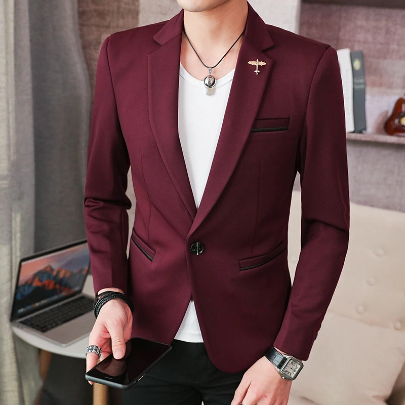 2018 spring thin professional small suit men's jacket youth business