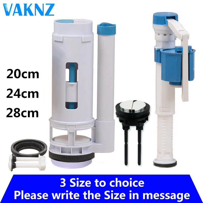 Toilet tank fittings kit retractable telescopic outlet inlet valve Dual