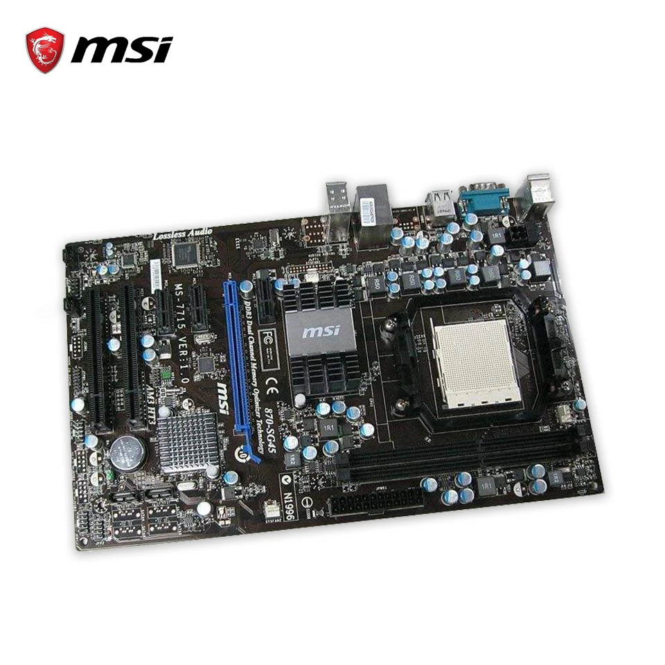 

MSI 870-SG45 Desktop Motherboard 770 Socket AM3 DDR3 8G SATA2 USB2.0 ATX