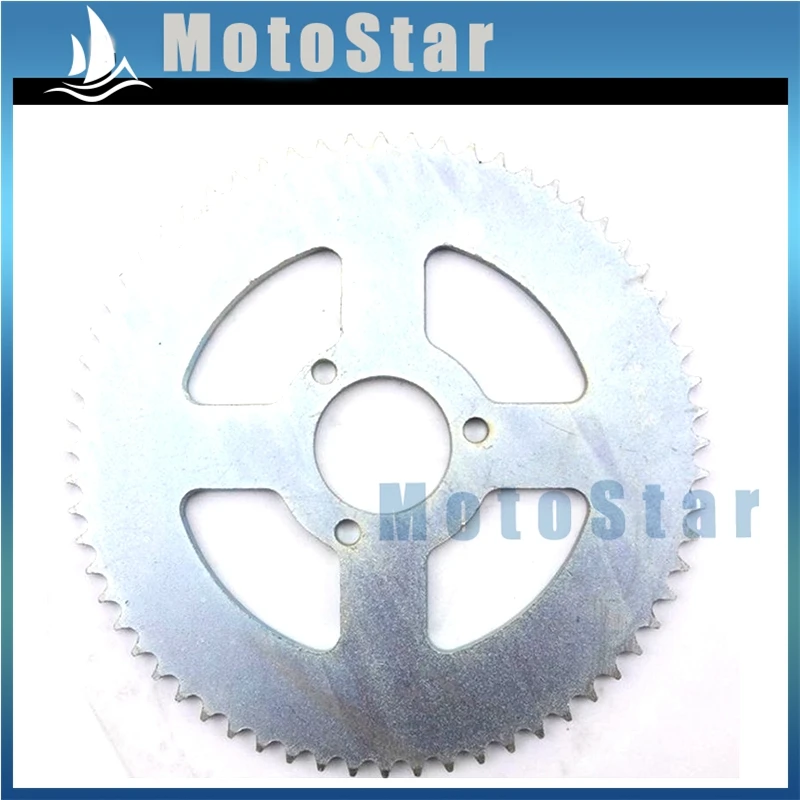 T8F 64 Tooth 35mm Steel Rear Chain Sprocket For 2 Stroke 47cc 49cc Chinese Pocket Bike Goped Scooter Mini Moto Kids ATV Quad