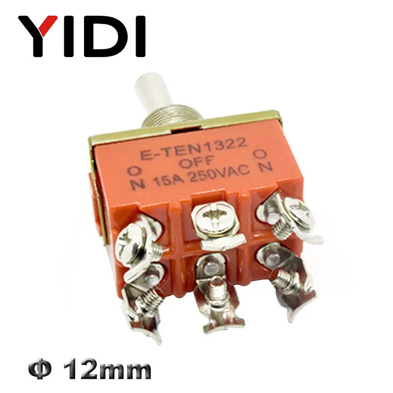 15A 250V KN3C E-TEN1322 1021 1122 1221 1321 6pin тумблер ВКЛ. Выкл. SPST переключатель 3pin вкл. Выкл. ВКЛ. Вкл. DPDT водонепроницаемая крышка