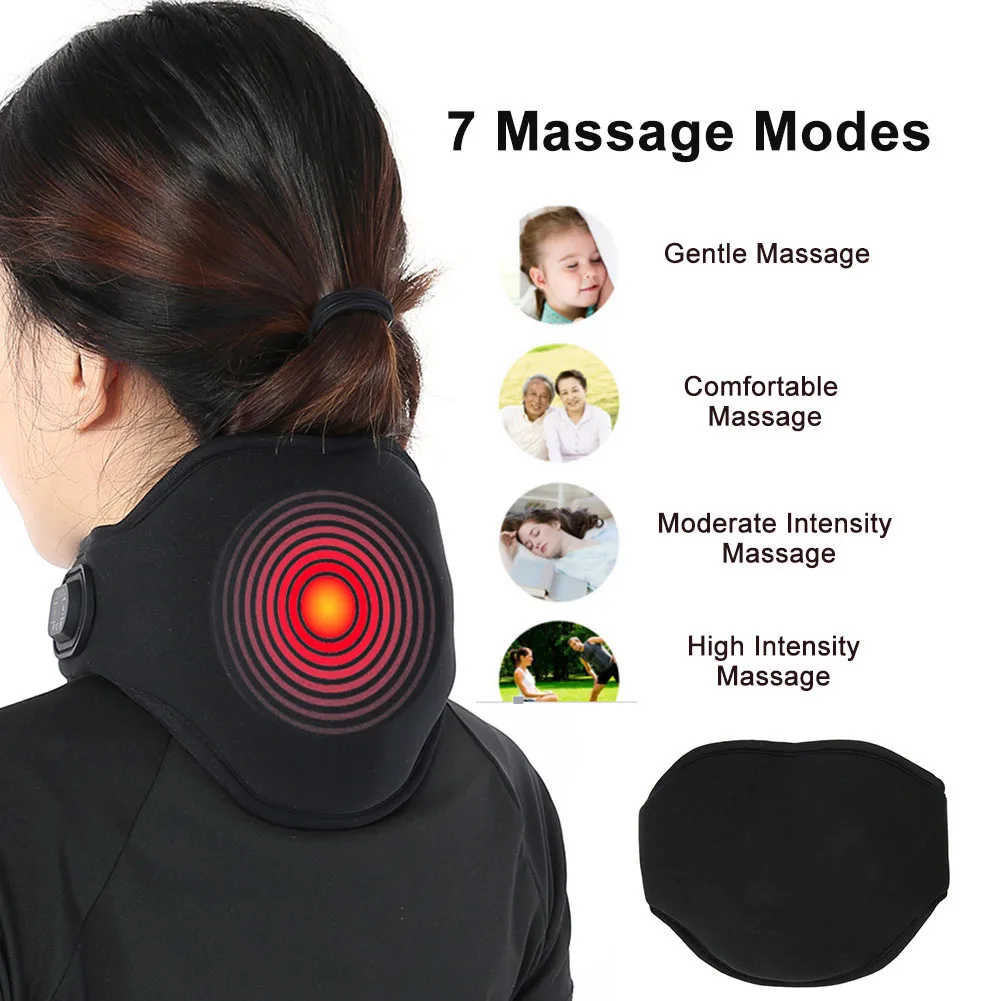 Electric Heating Neck Massager Hot Compress Neck Massage Device Pain