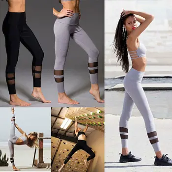 

Women Workout Leggings Sports Gym Mesh Pants Fitness Pants Athletic Clothes
