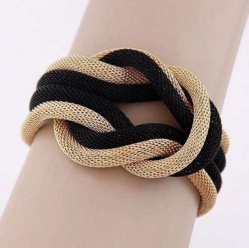 3 Color 2016 New Fashion Design Elegantly Simple Weave Hollow Cross Rope Punk Metal Hemp Bracelet & Bangle For Women D174 | Украшения и
