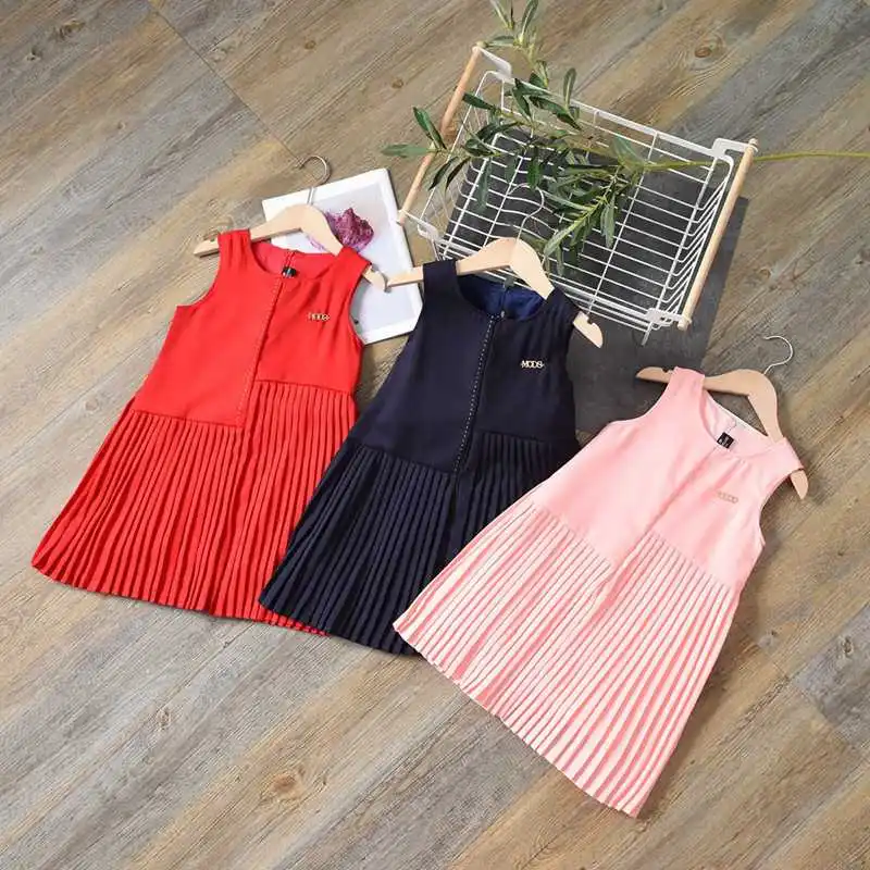 Платья для девочек со складками и модные Европа и Америка платье для ребенка, украшенное цветочными лепестками, платье-пачка украшенное жемчугом платье принцессы вечерние праздничная одежда для детей