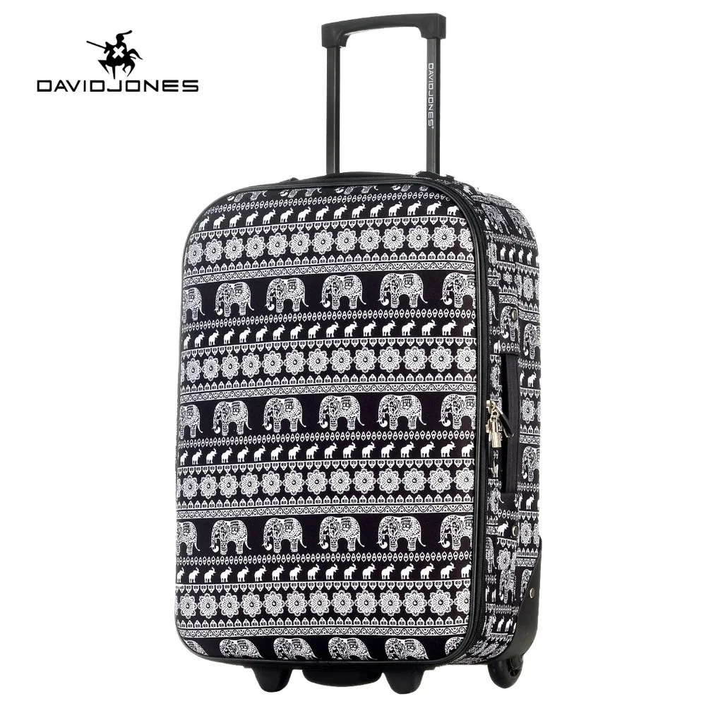 Buy DAVIDJONES 20 inches carry on luggage fixed wheels