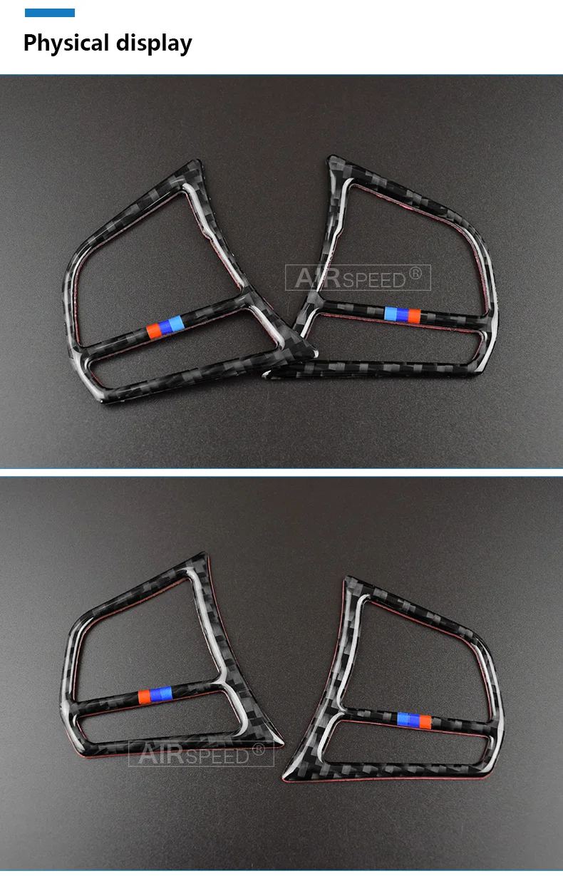 BMW F20 F21 F30 F34 F32 Accessories Interior Carbon Fiber Car Steering Wheel Buttons Stickers Cover Trim Decoration (6)