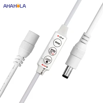 

mini manual switch led dimmer 12v 24v controller for single color led strip,3 key pwm dimmer with dc plug