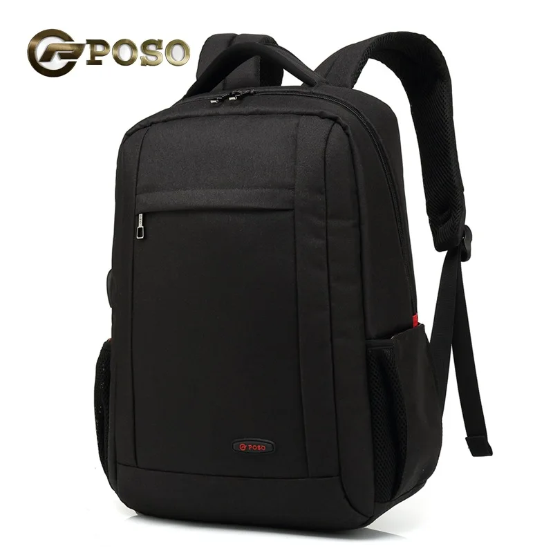 POSO Новая мода 15 дюймов внешний USB интерфейс, сумка для ноутбука, Бизнес посылка сумка для ноутбука рюкзак