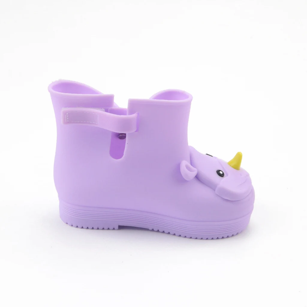 JUSTSL/Новинка; нескользящие резиновые сапоги для мальчиков и девочек с рисунком медведя; Стильная Милая обувь; летняя детская однотонная непромокаемая обувь для детей