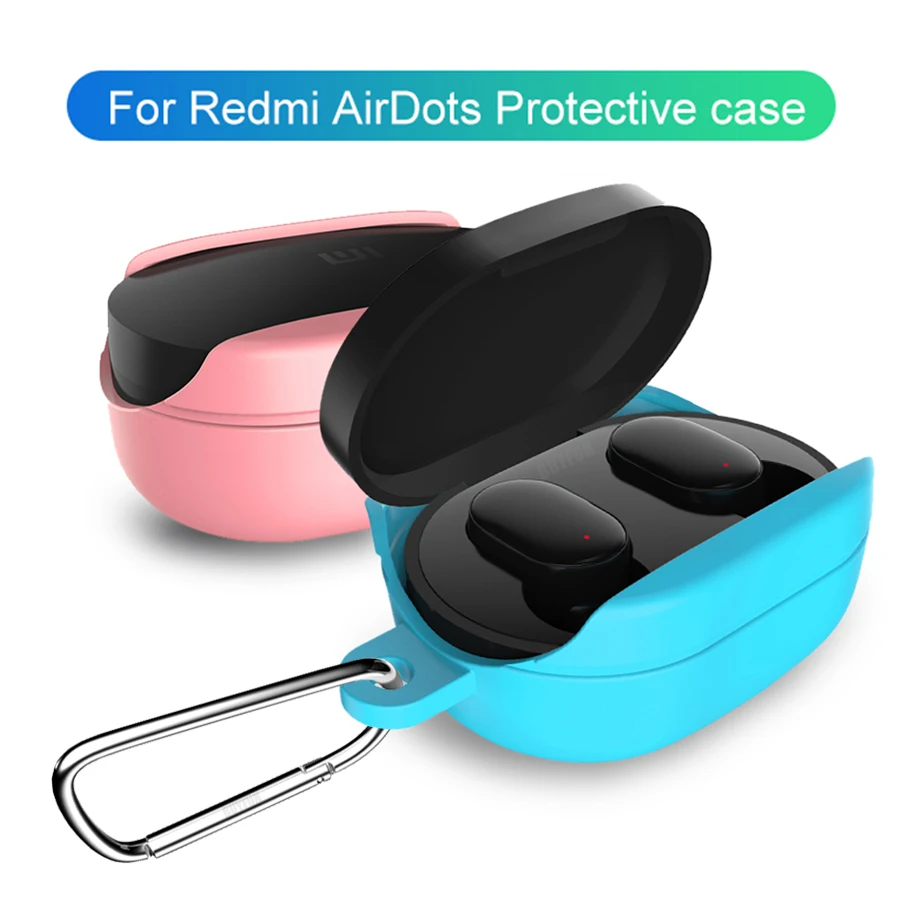 

For Xiaomi Redmi Airdots Case Protective Case For Mi Airdots For Redmi Air dots Silicone Pouch Bluetooth Earphone Accessories