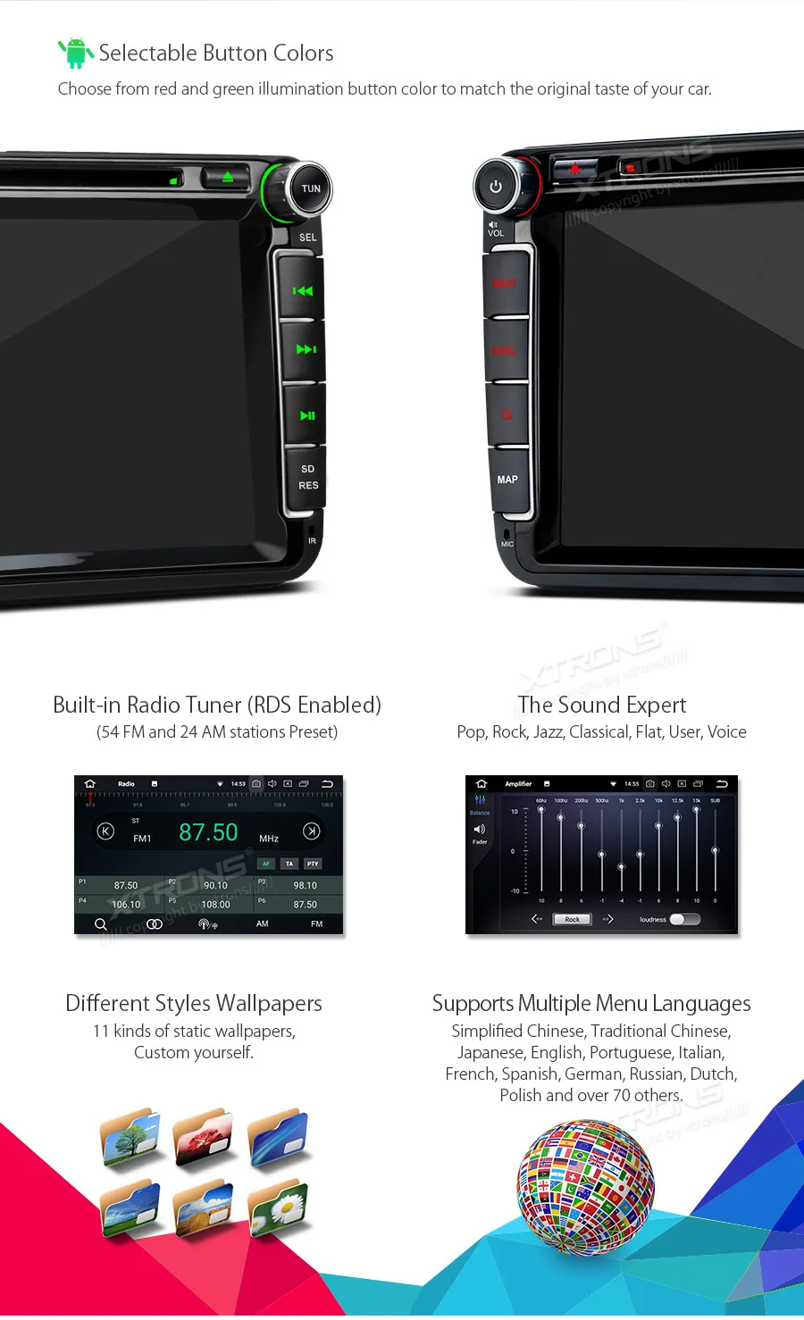 Best 8" Android 8.1 Car DVD Player RDS Radio WIFI GPS for Volkswagen vw Beetle Bora Caddy Passat CC Sharan T5 Multivan Touran 15