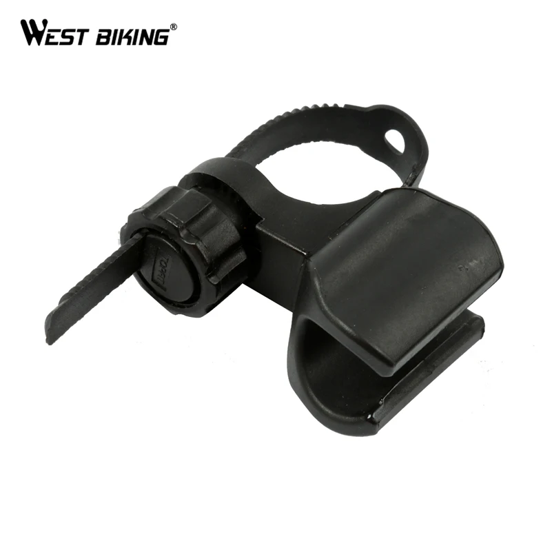 Top WEST BIKING Cycling Light Holder 360 Degree Swivel Bicycle Light Holder Universal MTB Bike Front Flashlight LED Torch Mount Clip 1