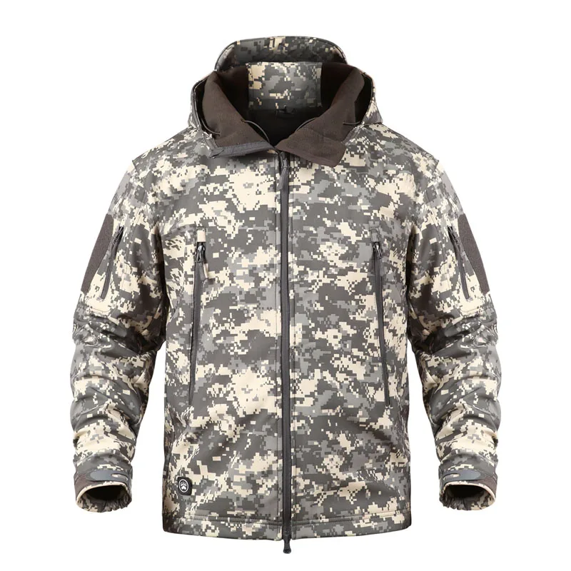 Preise Shark Haut Militär Jacke Männer Softshell Waterpoof Camo Kleidung Taktische Camouflage Armee Hoody Jacke Männlichen Winter Mantel