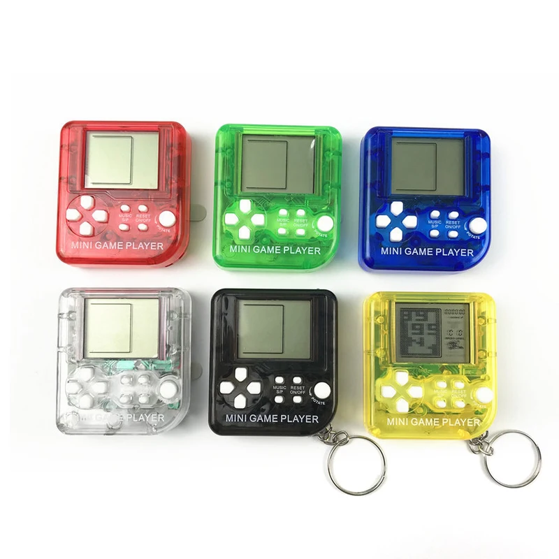 Mini Jeu Classique Tetris Cyber Machine électronique pour Enfants Porte-clés 