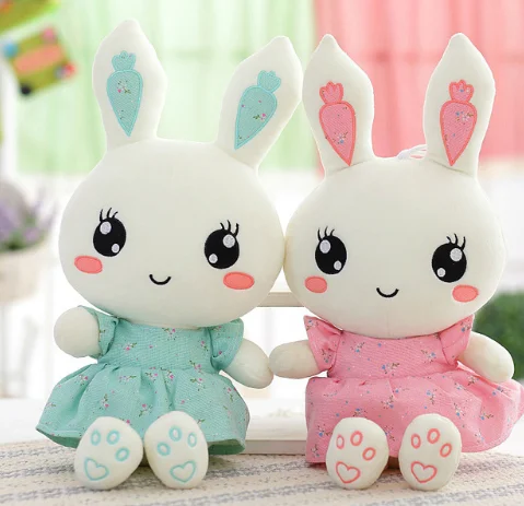 Милое платье кролик плюшевые игрушки кролик мягкие куклы для детей подарок на день рождения