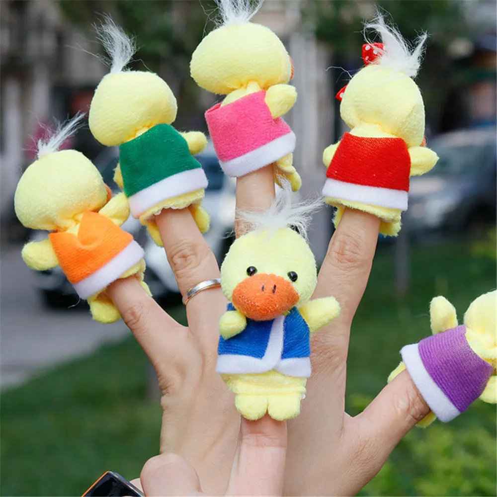Buy 6 Pcs Finger Puppet Kawaii Yellow Duck Toddler Zoo