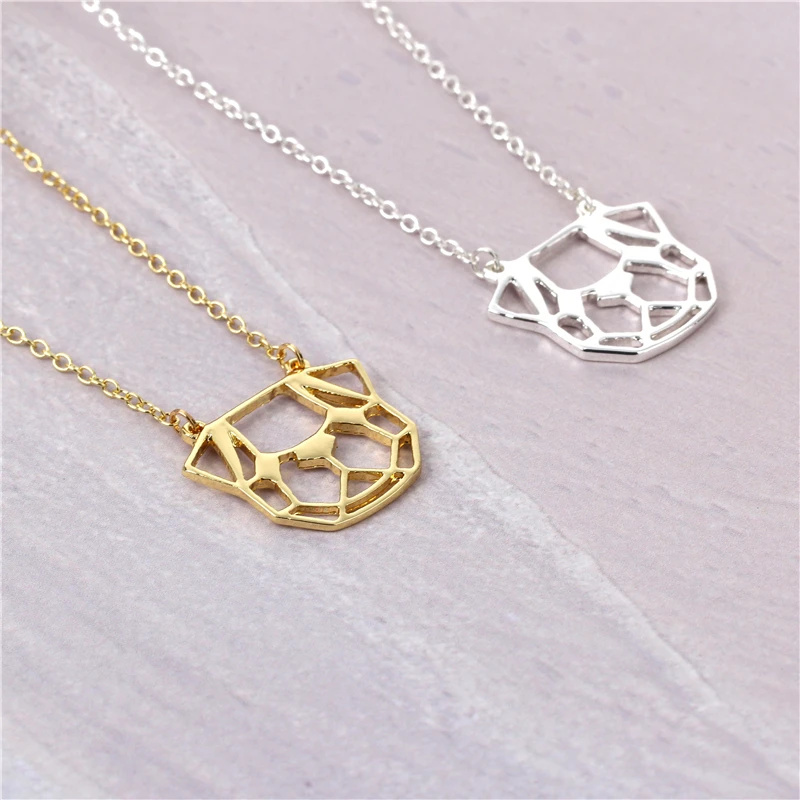 50pcs/lot Newest Unique Origami Pug Head Necklace Lovely Dog Face Geometric Jewelry For Animal Lovers Gift | Украшения и