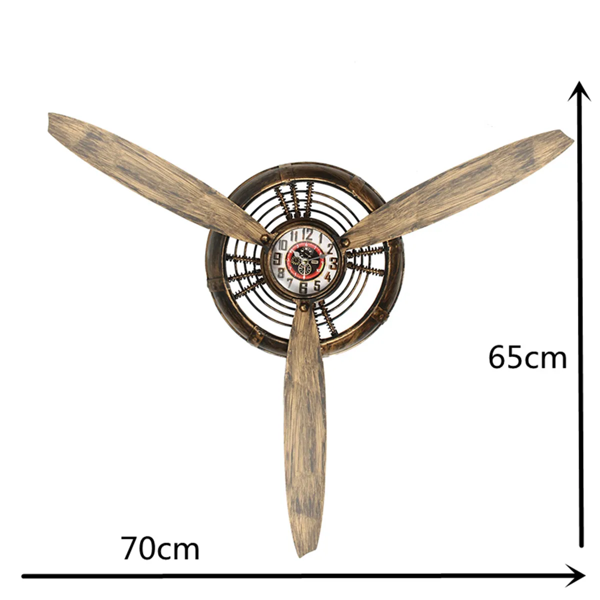 Настенные часы, винтажный Декоративный Металлический Брусок, домашний декор для гостиной, Воздушный самолет, пропеллер, Европейский Промышленный настенный орнамент, искусство