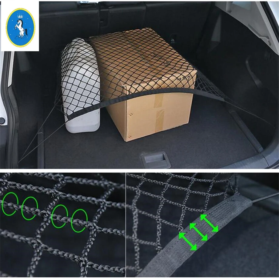 

Yimaautotrims Trunk Rear Storage Cargo Luggage Elastic Mesh Net Holder Cover Kit For Volkswagen VW Tiguan 2016 2017 2018 2019