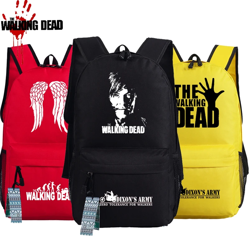 

New The Walking Dead Cosplay Backpack Anime oxford Schoolbags Fashion Unisex Travel Laptop Bag