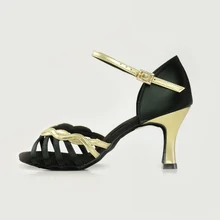 Salsa Dance Shoe Brand Modern Party Ballroom Women Latin Shoes Adult Sports Dancing Sneakers Buckle Black