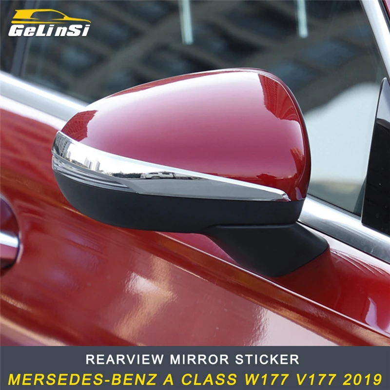 

GELINSI Rearview Mirror Sticker Cover Trim Accessories for Mersedes-benz A Class W177 V177 2019 Auto Car