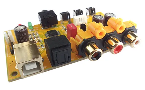 CM108 USB 2,0 ЦАП Декодер Усилитель Совет Поддержка волокна коаксиальный цифровой AC3 DTS