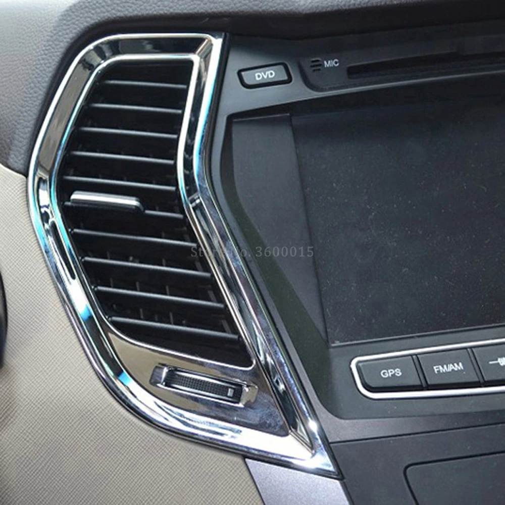 Крышка на вентиляционное отверстие для Hyundai Santa Fe 2013 2015 хромированная крышка