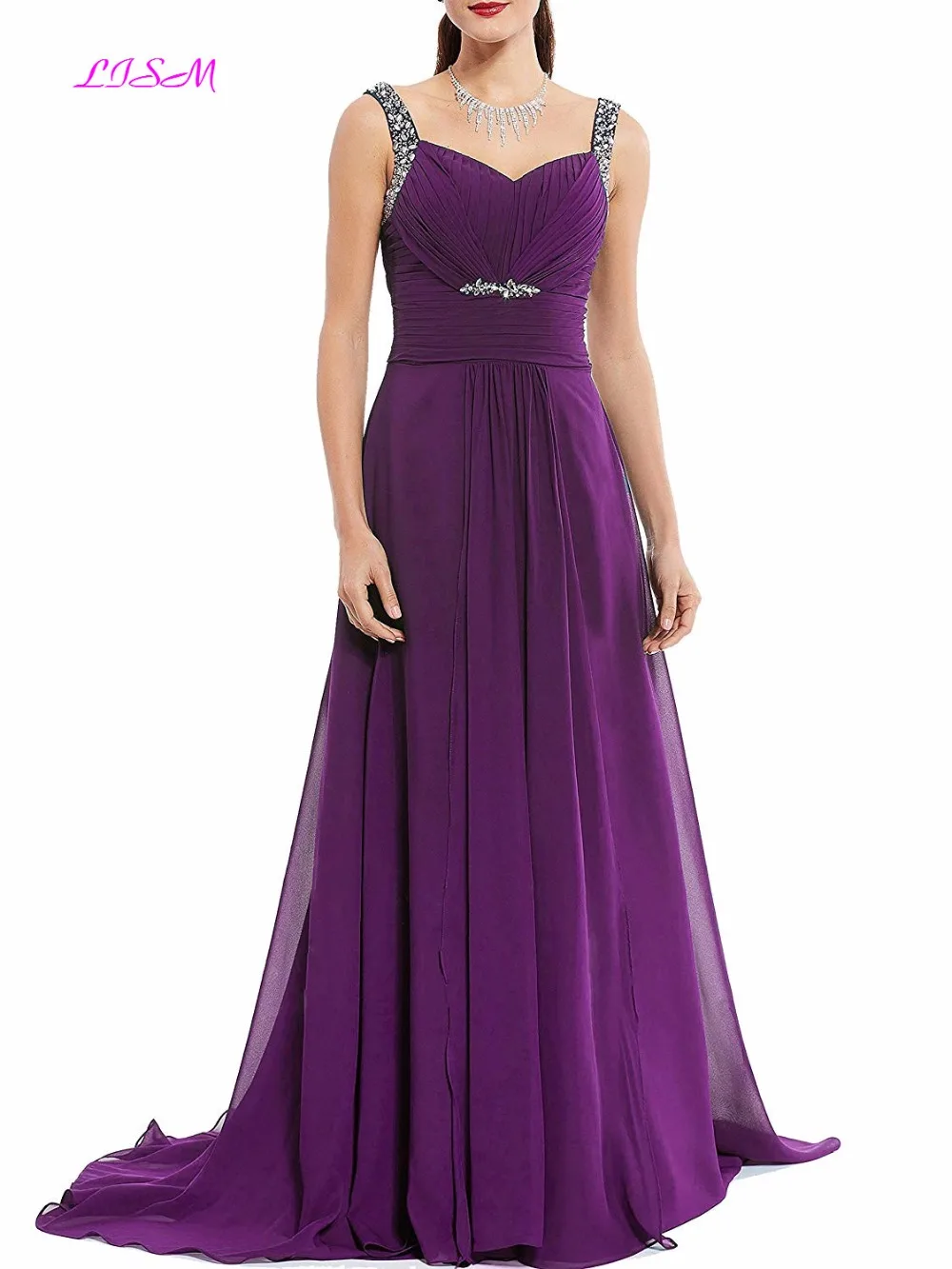 Elegant Chiffon Long Women Evening Dress Sweetheart Straps Ruffled Party Gowns Gorgeous Formal Dresses vestido longo festa Elegant Chiffon Long Women Evening Dress Sweetheart Straps Ruffled Party Gowns Gorgeous Formal Dresses vestido longo festa
