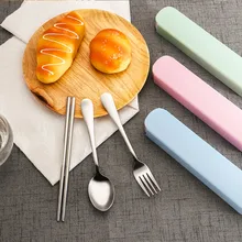 3 шт., портативная вилка, ложка из нержавеющей стали, кофейная ложка, удобная для путешествий, для студентов, посуда, Cizinha Lote Sendok Garpu, набор