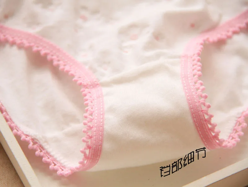 Women Panties Sexy Cotton Underwear Girls Cute Printed Intimates VS Love Pink Briefs Lady Breathable Underpants Lace Decoreation (19) - 