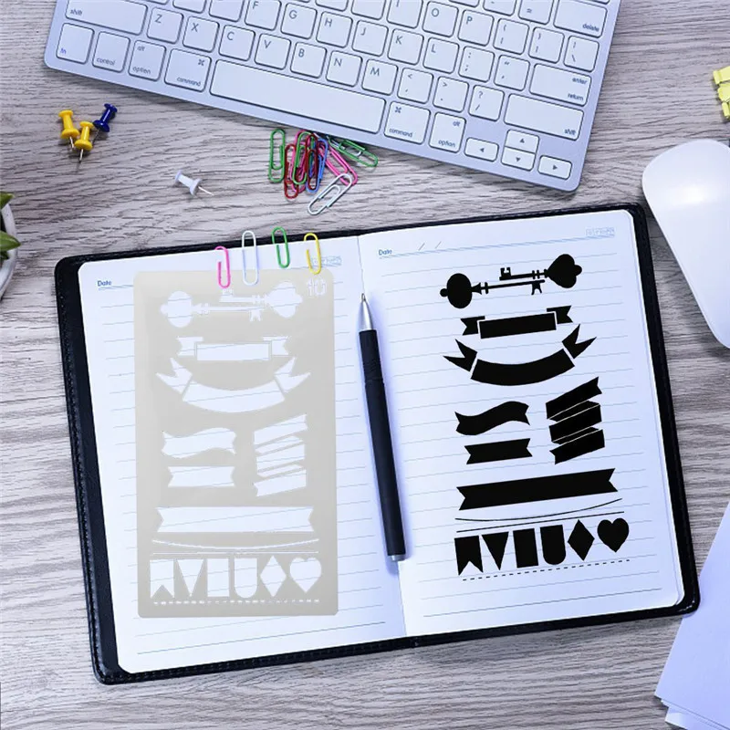 Bullet-Journal-Stencil-Set-12-20-Pcs-Plastic-Planner-DIY-Drawing-Template-for-Diary-Notebook (2)