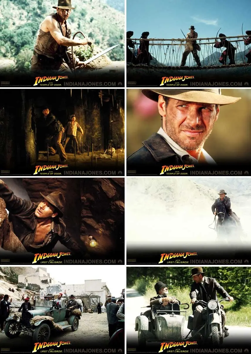 8PCS Postcards Indiana Jones Riders Of The Lost Ark 2 15*10.5 cm