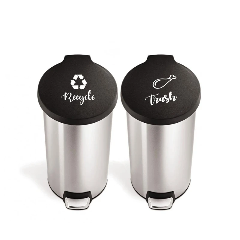 Recycle and Trash Vinyl Decals